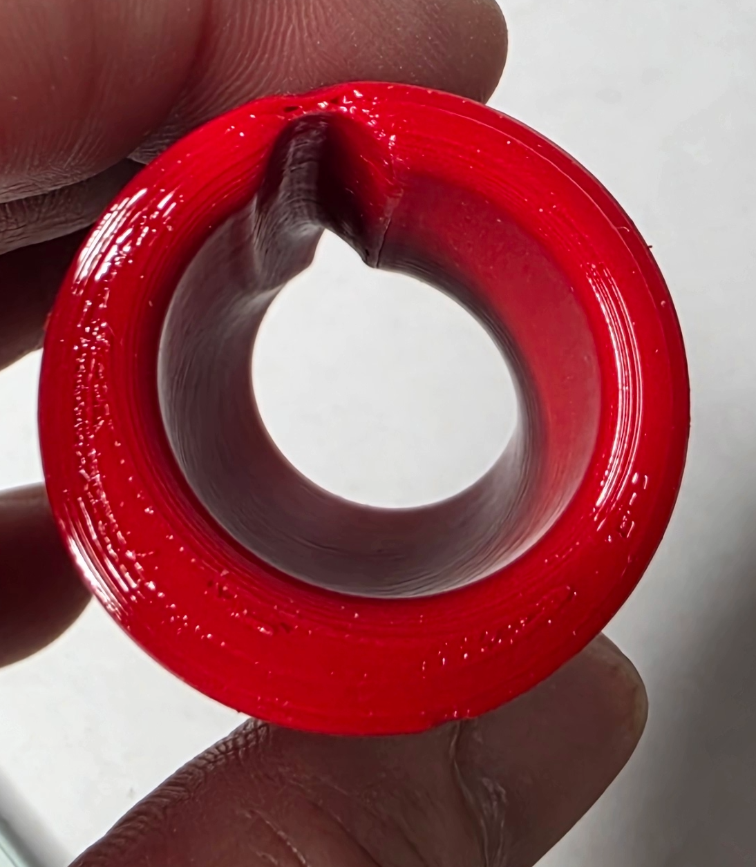 Custom FDM thumb insert — Fusion 360 render